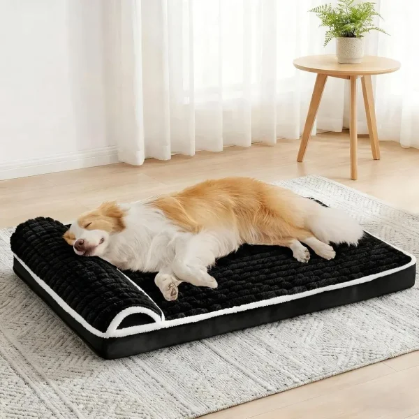 Large Orthopedic XL Dog Bed w/Pillow, 48x30 Waterproof