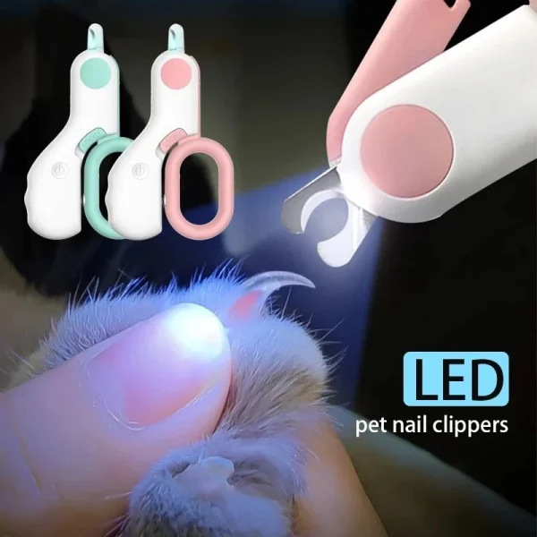 LED Light Dog Nail Clipper Cutter Professional Claw Trimmer with Safety Lock.